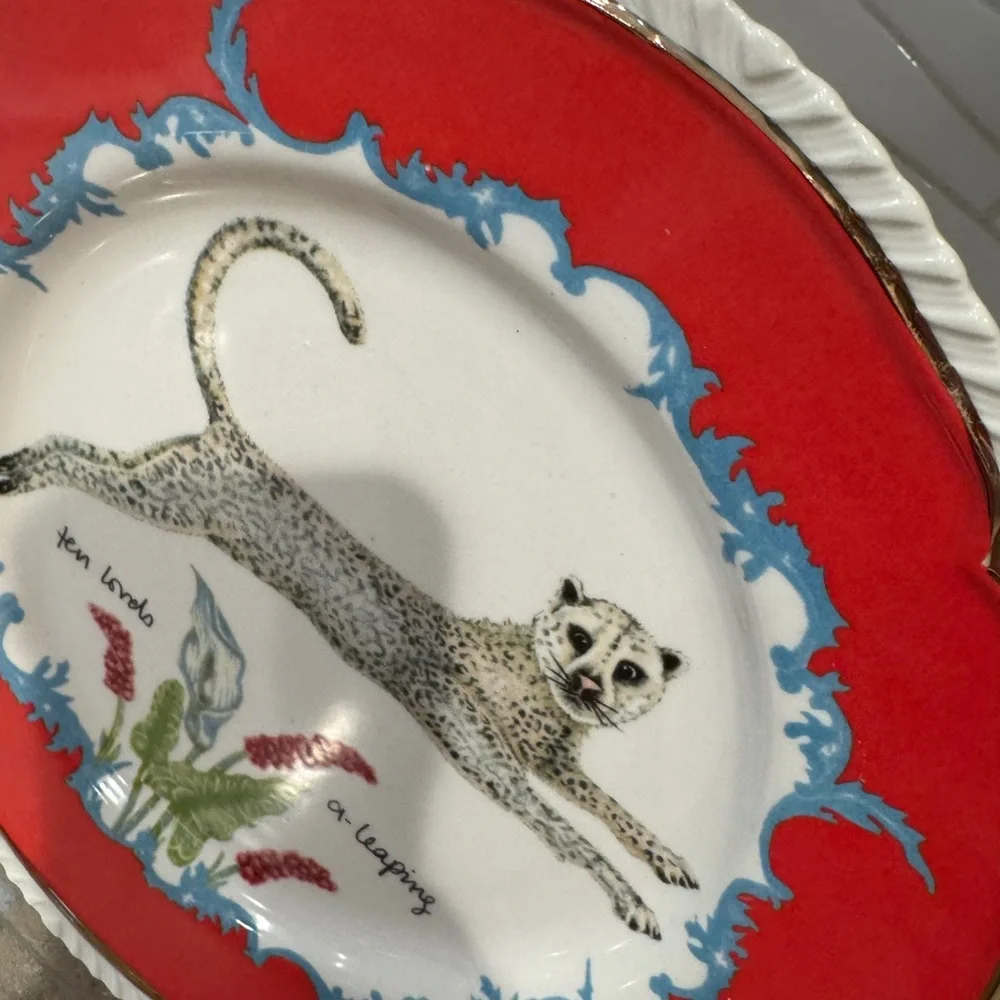 Lou Rota‎ 12 days of Christmas Plate ( ten Lords Leaping)
